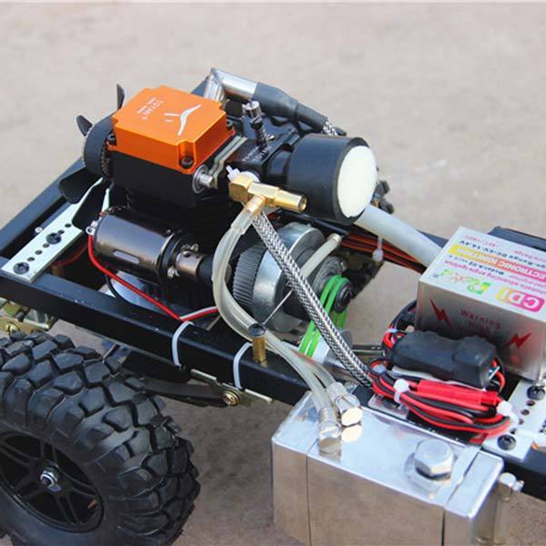 enginediy RC Car 1/10 Scale RC Car Kits Set with Toyan Petrol Engine and 4 Channel Remote Controller