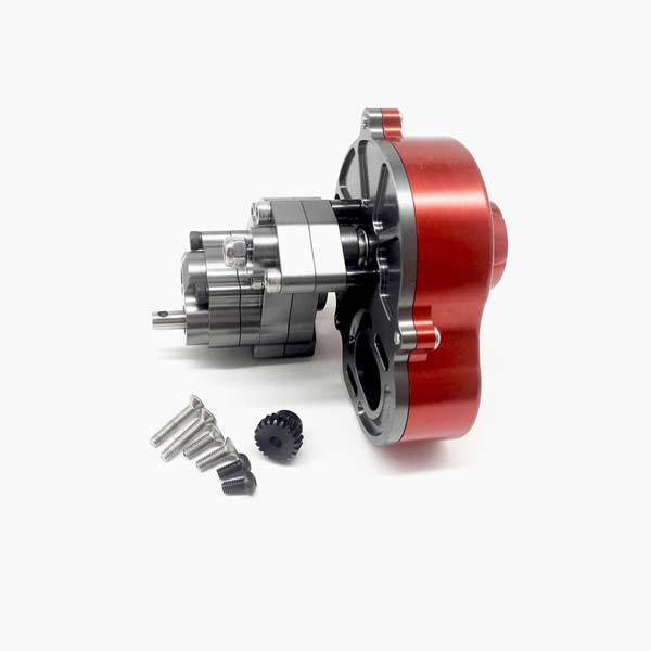 enginediy Titanium Sealed Transmission Gear Box RC Modify Kit for 1/10 SCX10 RC Car Truck
