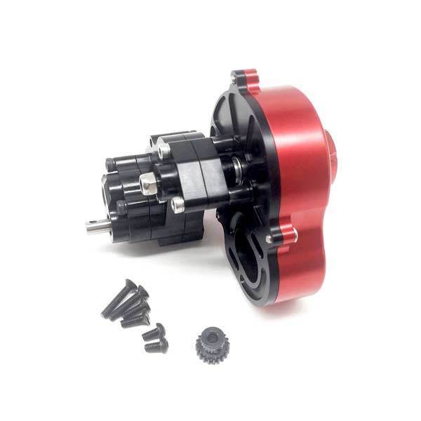 enginediy Black Sealed Transmission Gear Box RC Modify Kit for 1/10 SCX10 RC Car Truck