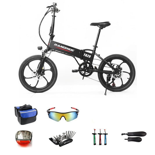 RANDRIDE YA20 20" Folding Electric Bike 500W Motor 48V 12.8Ah Battery