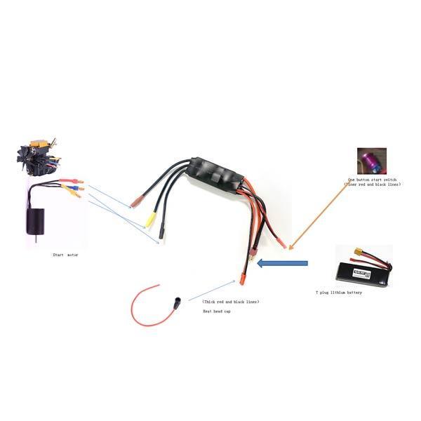 enginediy Engine Models Toyan Engine Start Kit Set for TOYAN FS-S100G FS-S100G (W) Gas Engine