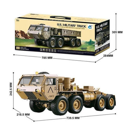 enginediy RC Engine Toyan Military Truck 1/12 2.4G RWD RC Car 4 Stroke Methanol Engine OFF Road Vehicle