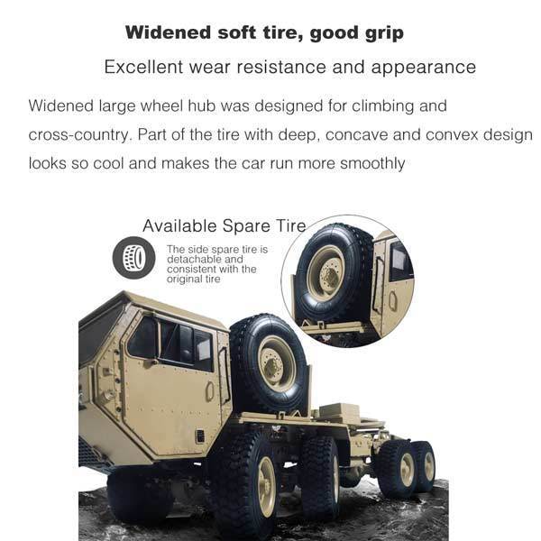 enginediy RC Engine Toyan Military Truck 1/12 2.4G RWD RC Car 4 Stroke Methanol Engine OFF-Road Vehicle