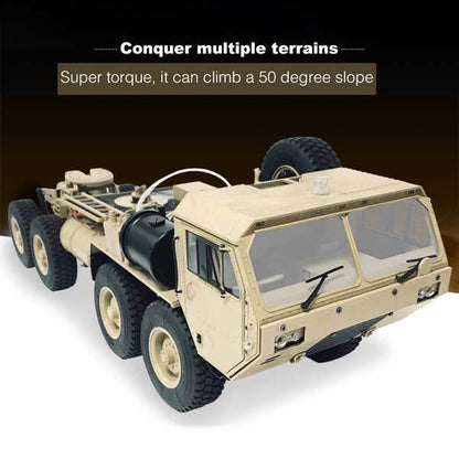 enginediy RC Engine Toyan Military Truck 1/12 2.4G RWD RC Car 4 Stroke Methanol Engine OFF-Road Vehicle